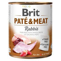 BRIT Pate&Meat Rabbit - mokra karma dla psa - puszka 800g