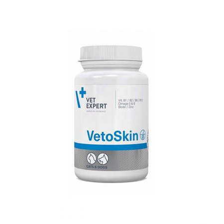 VETEXPERT VetoSkin - preparat dla psa i kota z zaburzeniami dermatologicznymi 90 kapsułek