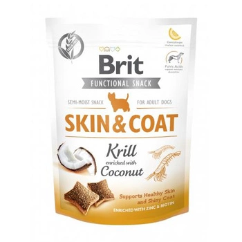 BRIT CARE Dog Functional Snack Skin&Coat Krill - przysmak dla psa 150g