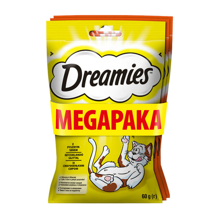 DREAMIES Kurczak 2x60g + DREAMIES Ser 60g - przysmak dla kota