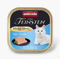 ANIMONDA Vom Feinsten Mild Menu Indyk Z Pstrągiem - mokra karma dla kota - miseczka 100g