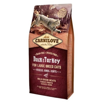 CARNILOVE Cat Duck & Turkey Duże Rasy - sucha karma dla kota 6kg