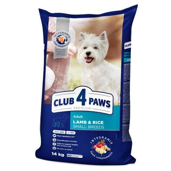 CLUB 4 PAWS Small Breeds Z Jagnięciną I Ryżem - sucha karma dla psa 14kg