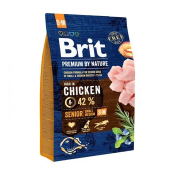 BRIT Premium By Nature Senior S+M - sucha karma dla psa 3kg