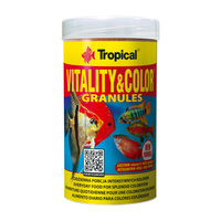 TROPICAL Vitality & Color Granules - wysokobiałkowy pokarm dla ryb wszystkożernych i mięsożernych 250ml