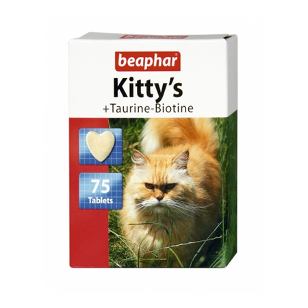 BEAPHAR Kitty's Tauryna Biotyna - tabletki witaminowe 75szt