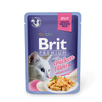 BRIT Premium Cat Pouch Jelly Fillets With Chicken - mokra karma dla kota - saszetka 85g