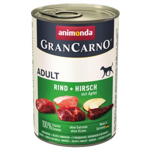 ANIMONDA GranCarno Adult - mokra karma dla psa - wołowina z jeleniem i jabłkiem - puszka 400g