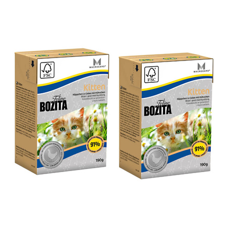 BOZITA Kitten w galaretce - mokra karma dla kota 190g 1 + 1 GRATIS