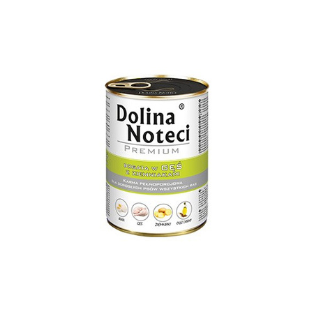 DOLINA NOTECI Premium - mokra karma dla psa z gęsią i ziemniakami - puszka 400g