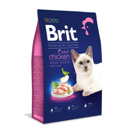 BRIT Cat Premium By Nature Adult Chicken - sucha karma dla kota 8kg