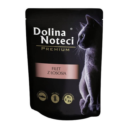 DOLINA NOTECI Premium Filet Z Łososia - mokra karma dla kota - saszetka 85g