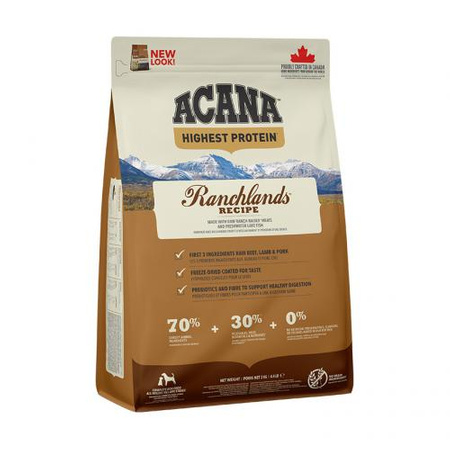 ACANA Highest Protein Ranchlands - sucha karma dla psa 11,4kg