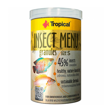 TROPICAL Insect Menu Granules Size S - pokarm dla ryb akwariowych 250ml