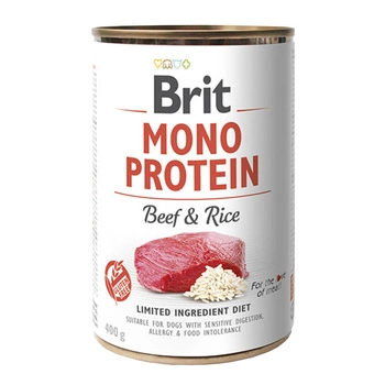 BRIT Mono Protein Beef & Rice - mokra karma dla psa - puszka 400g