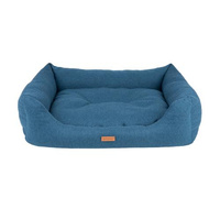 AMIPLAY Sofa Montana - Legowisko dla psa niebieskie - rozmiar M 68 x 56 x 18 cm