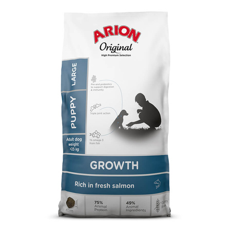 ARION Original Puppy Growth Large Salmon - sucha karma dla psa 2kg