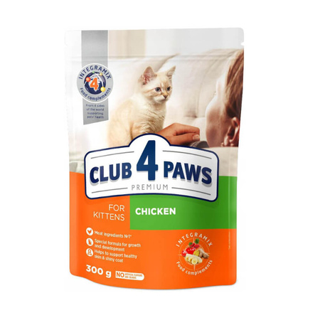 CLUB 4 PAWS Premium Kitten z kurczakiem - sucha karma dla kota 300g