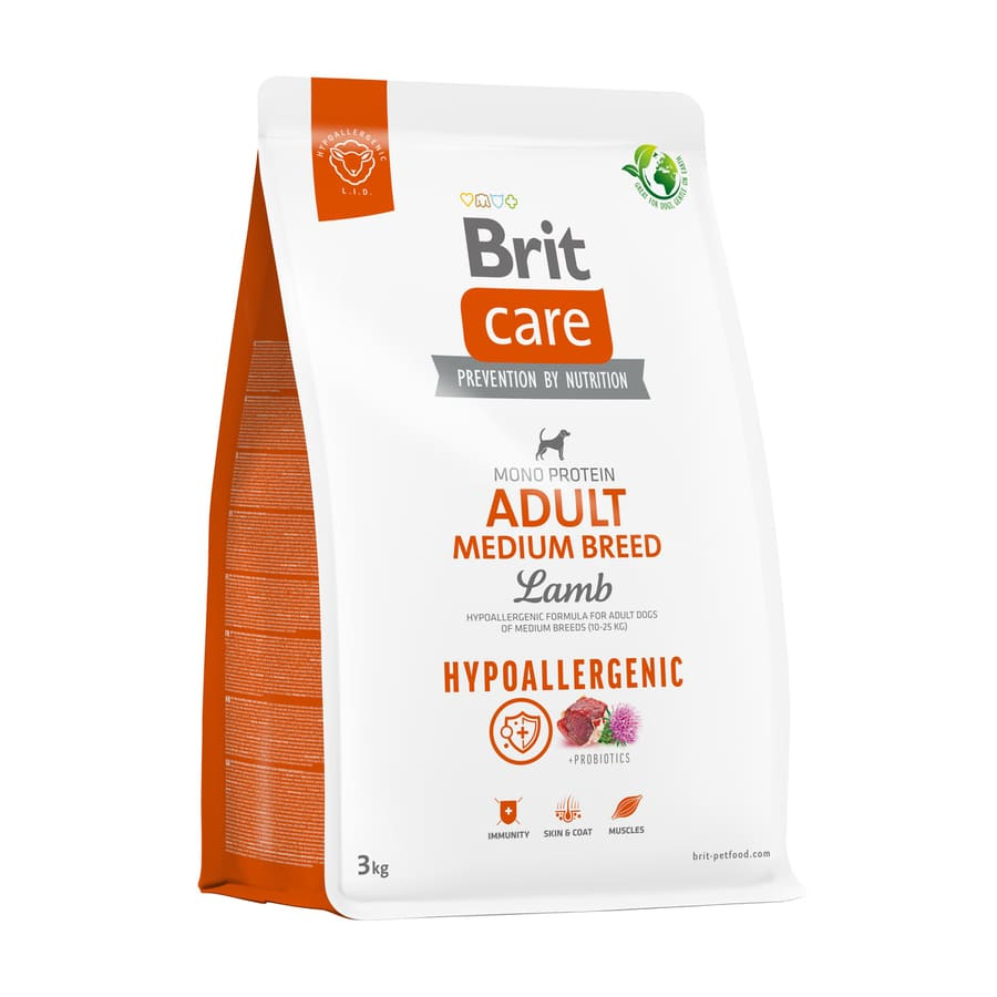 BRIT Care Dog Hypoallergenic Adult Medium Breed Lamb - sucha karma dla psa 3kg