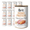 BRIT Mono Protein Turkey & Sweet Potato - mokra karma dla psa - puszka 12 x 400g