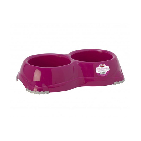 PETNOVA Eurobowl - plastikowa miska antypoślizgowa dla psa - różowa 2x330ml