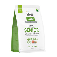 BRIT Care Dog Sustainable Senior Chicken Insect - sucha karma dla psa 3kg