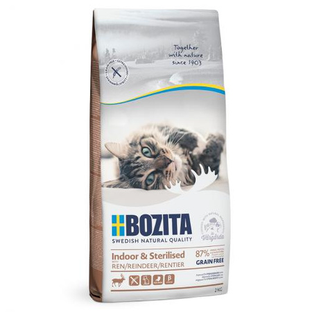 BOZITA Indoor & Sterilised Grain Free Reindeer - sucha karma dla kota 2kg