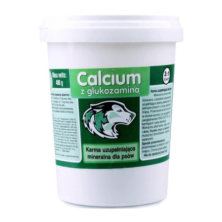 CAN-VIT Calcium Z Glukozaminą Zielony - proszek 400g