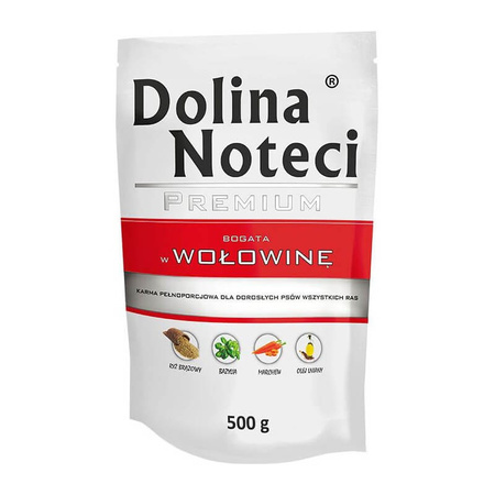 DOLINA NOTECI Premium MIX SMAKÓW - mokra karma dla psa - saszetka 10 x 500g