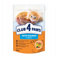 CLUB 4 PAWS Kitten - mokra karma dla kociąt - saszetka 80g - 24szt