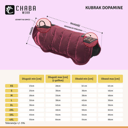 CHABA Dopamine Beetroot - kubrak regulowany dla psa S