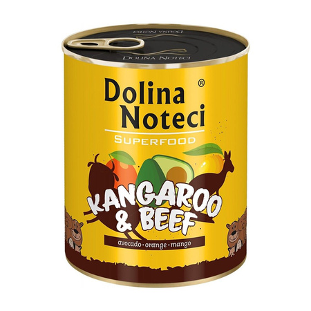 DOLINA NOTECI Superfood - mokra karma dla psa z kangurem i wołowiną - puszka 800g