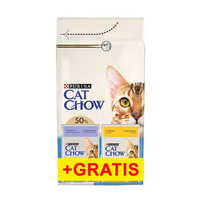 PURINA Cat Chow 3in1 z indykiem - sucha karma dla kota 1,5kg + saszetki 2x85g