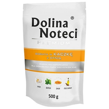 DOLINA NOTECI Premium - mokra karma dla psa z kaczką i dynią - saszetka 500g