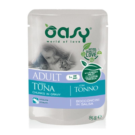 OASY Lifestage Adult Tuna - mokra karma dla kota - saszetka 85g