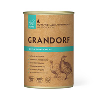 GRANDORF Adult Quail & Turkey - mokra karma dla psa - puszka 400g