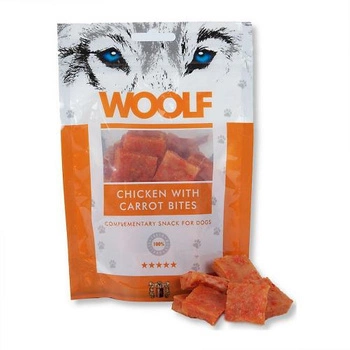 WOOLF Snack Chicken With Carrot Bites - przysmak dla psa 100g