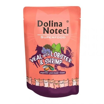 DOLINA NOTECI Superfood Cat Cielęcina Homar Krewetki mokra karma kota 85g