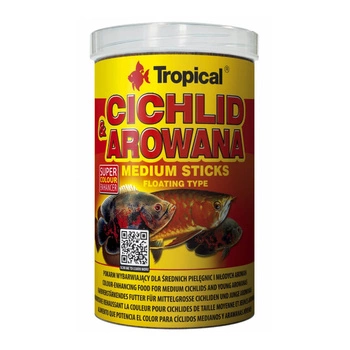 TROPICAL Cichlid & Arowana Medium Sticks - pokarm dla średnich pielęgic i młodych arowan 1000ml