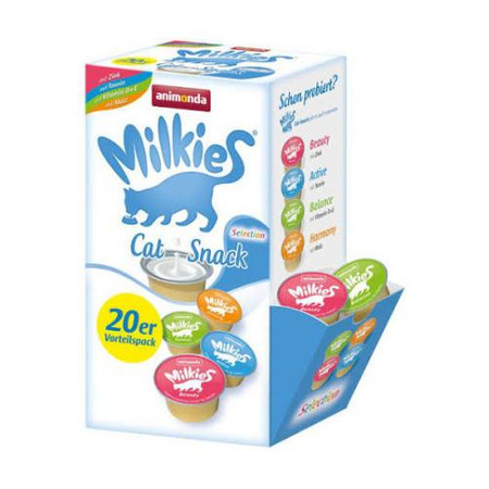 ANIMONDA Milkies Balance Wit.D+E - napój mleczny dla kota - display 20x15g