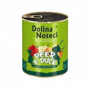 DOLINA NOTECI Superfood - mokra karma dla psa z jeleń z kaczką - puszka 800g