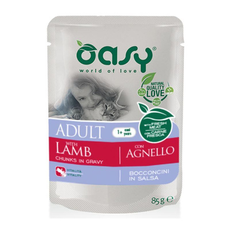 OASY Lifestage Adult Lamb - mokra karma dla kota - saszetka 85g