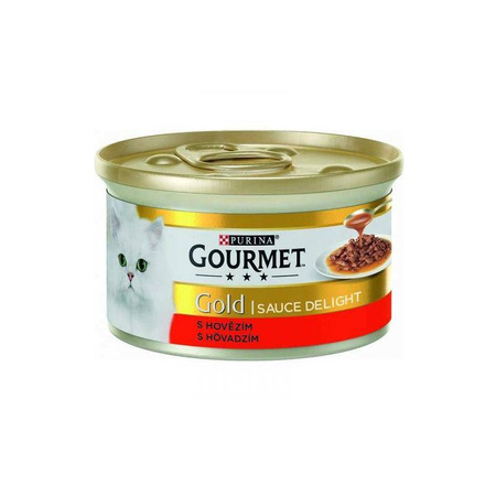 GOURMET Gold Sauce Delight Wołowina - mokra karma dla kota 85g