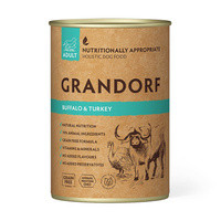 GRANDORF Adult Buffalo & Turkey - mokra karma dla psa - puszka 400g