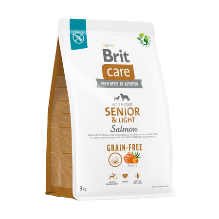 BRIT Care Dog Grain-Free Senior & Light Salmon - sucha karma dla psa 3kg