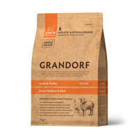 GRANDORF Junior Medium & Maxi Breeds Lamb & Turkey - sucha karma dla psa 3kg