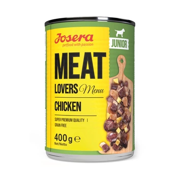 JOSERA Meat Lovers Junior Pure Kurczak - mokra karma dla psa - puszka 400g