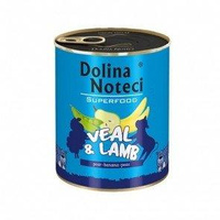 DOLINA NOTECI Superfood - mokra karma dla psa z cielęciną i jagnięciną - puszka 800g