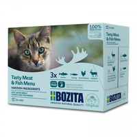 BOZITA Cat Multibox Meat & Fish Menu W Sosie - mokra karma dla kota - saszetka 12x85g