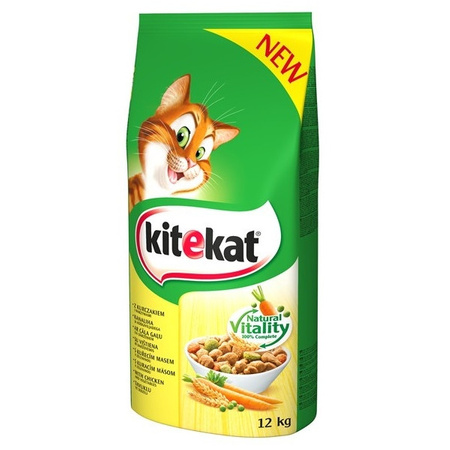 KITEKAT Kurczak Z Warzywami - sucha karma dla kota 12kg